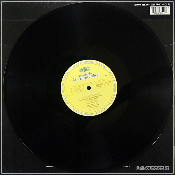 BRAHMS TCHAIKOVSKY VIOLIN CONCERTO OISTRAKH  DG POLYGRAM  2LP