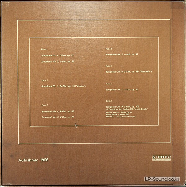 BEETHOVEN 9 SYMPHONIES KRIPS PRIVATE KAT-76001 7LP BOX STEREO