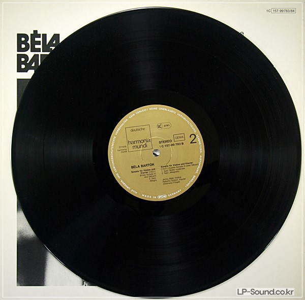 JENNY ABEL, SZIDON⸺BARTOK VIOLIN & PIANO SONATAS⸺HARMONIA MUNDI 2XLPS