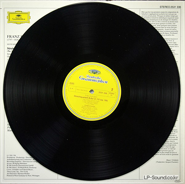 SCHUBERT STRING QUARTETS D87 & 112  AMADEUS QUARTET DG 2531 336