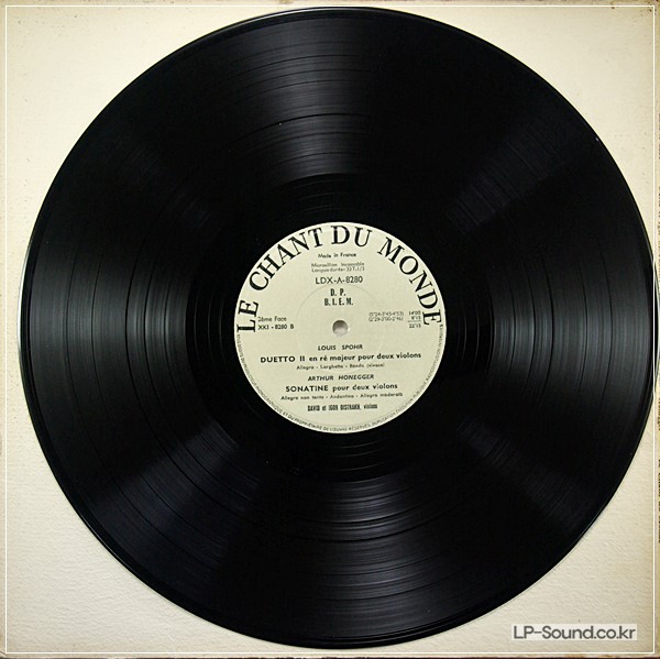 DAVID ET IGOR OISTRAKH INTERPRETENT HONEGGER &.. LE CHANT DU MONDE LDX-A 8280