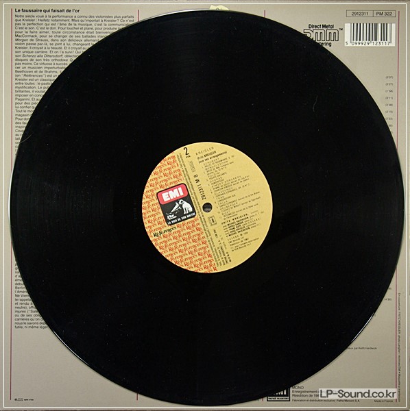 KREISLER PLAYS KREISLER COMPOSITIONS & TRANSCRIPTIONS EMI REFERENCES 2912311