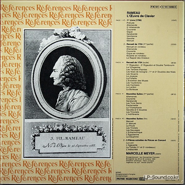 MARCELLE MEYER. RAMEAU. PIANO. DOUBLE FRENCH 2LP