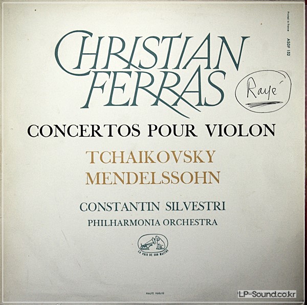 TCHAIKOVSKY – MENDELSSOHN  CHRISTIAN FERRAS – SILVESTRI  ASDF 152