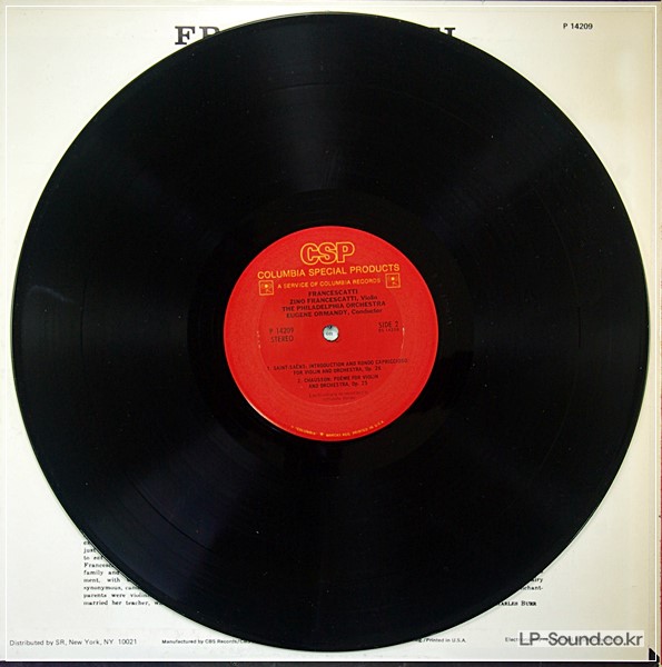 SARASATE SAINT-SAENS CHAUSSON FRANCESCATTI ORMANDY P14029 STREO