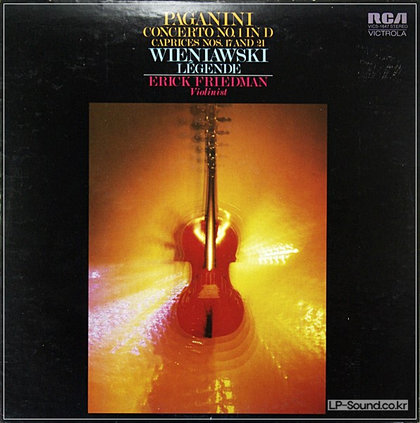 PAGANINI CONCERTO NO.1 WIENLAWSKI FRIEDMAN RCA VICS 1647