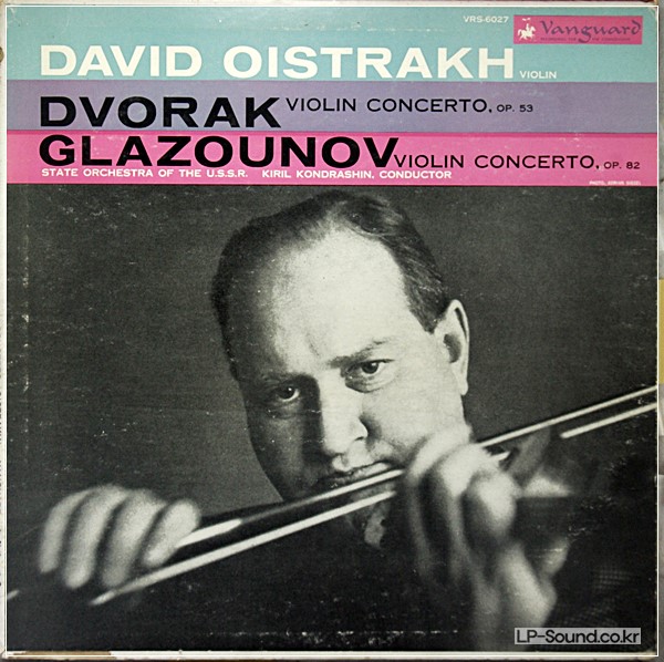 DVORAK GLAZOUNOV DAVID OISTRAKH VIOLIN CONCERTOS KONDRASHIN VRS-6027