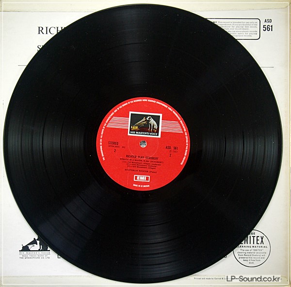 SVIATOSLAV RICHTER RICHTER PLAYS SCHUBERT  HMV 1963 ASD 561