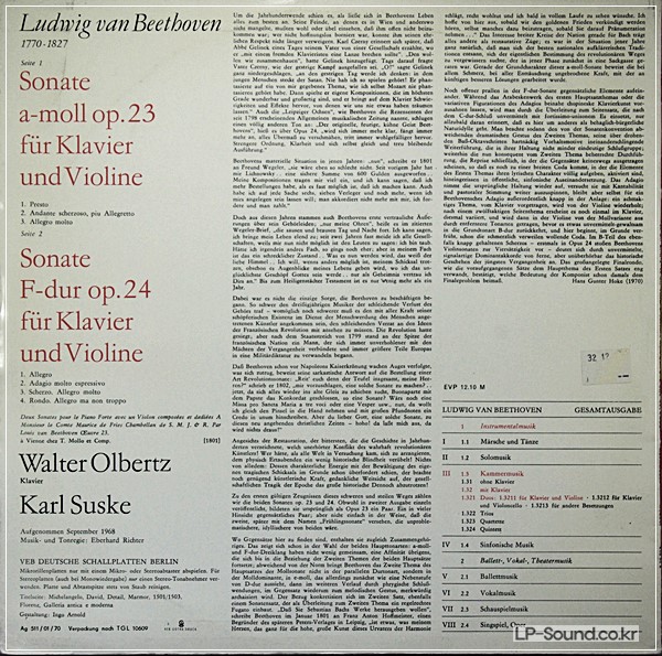 BEETHOVEN VIOLIN SONATA OP. 23 & 24 SUSKE VIOLINETERNA 8 26 013 ED1