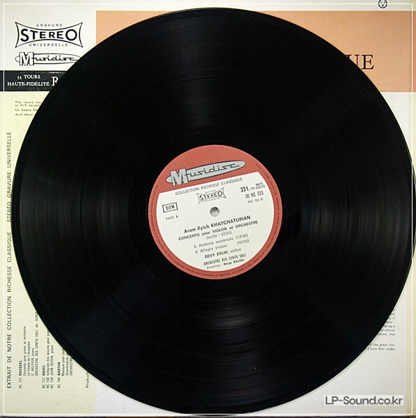 KHACHATURIAN: VIOLIN CTO   .DEVY ERLIH  MUSIDISC RC 723