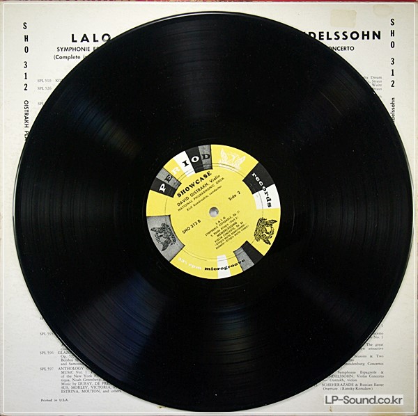 DAVID OISTRAKH PLAYS LALO & MENDELSSOHN  PERIOD SHO 312