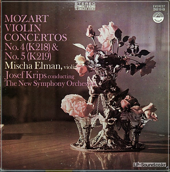 MISCHA ELMAN–VIOLIN CONCERTOS NOS. 4 & 5 EVREST 3298 STREO