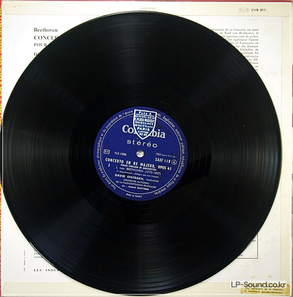 BEETHOVEN CONCERTO POUR VIOLON OISTRAKH  SAXF 817