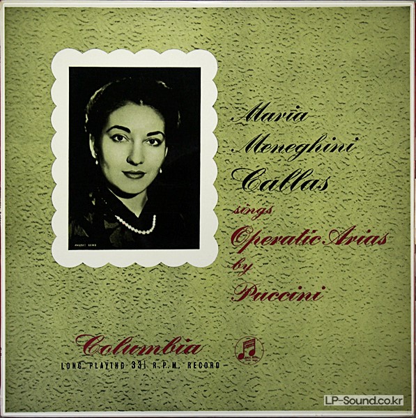 MARIA CALLAS SINGS PUCCINI ARIAS ED1 UK COLUMBIA 33CX 1204