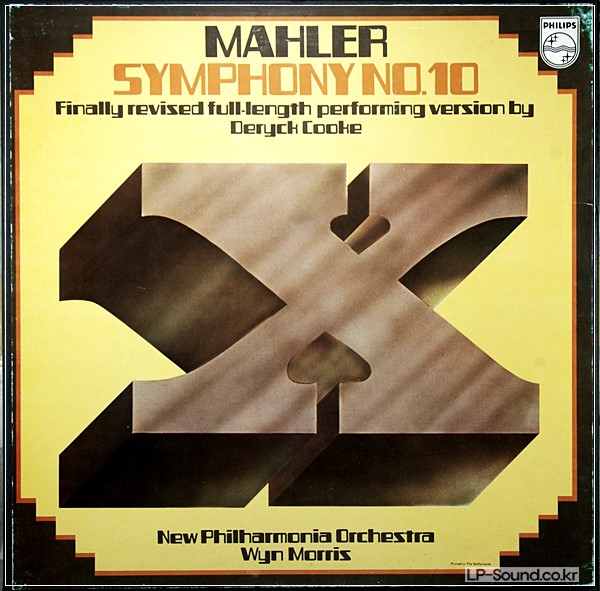 MAHLER SYMPHONY NO.10WYN MORRIS  PHILIPS 2XLPS BOX