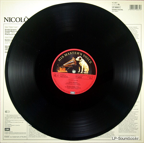 ACCARDO - PAGANINI VOL 1 .2  CHAMBER ORCH. EUROPE EMI 27 062 1  2LP SET