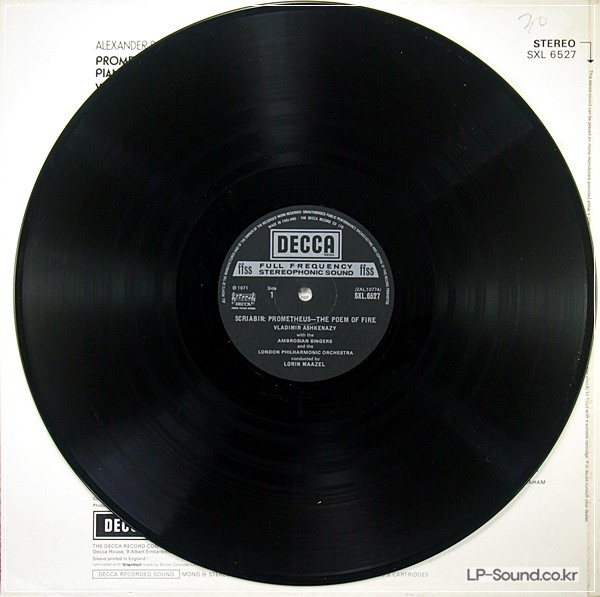 SCRIABIN PIANO CONCERTO LORIN MAAZEL SXL 6527