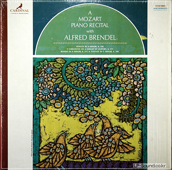 A MOZART PIANO RECITAL WITH ALFRED BRENDEL : VANGUARD 1968 VINYL, LP VCS 10043