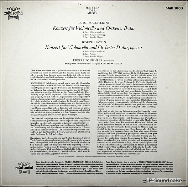 BOCCHERINI / HAYDN CELLO-KONZERT PIERRE FOURNIER SMD 1003