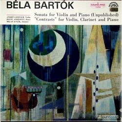 BARTOK VIOLIN SONATA CONTRASTS ANDRE GERTLER SUPRAPHON RED STEREOSUA ST 50740