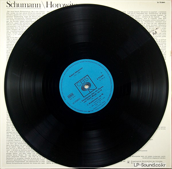 SCHUMANN VLADIMIR HOROWITZ KREISLERIANA S-70841