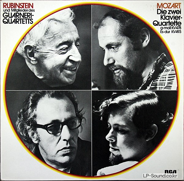 MOZART PIANO QUARTETS GUARNERI RUBINSTEIN RCA RED SEAL RL 12676