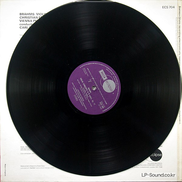 BRAHMS, VIOLIN CONCERTO IN D OP.77 / FERRAS,VIOLIN & CARL SCHURICHT ECS 704