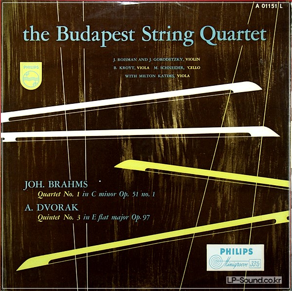 BRAHMS - DVORAK /BUDAPEST STRING QUARTET M. KATMIS PHILPS