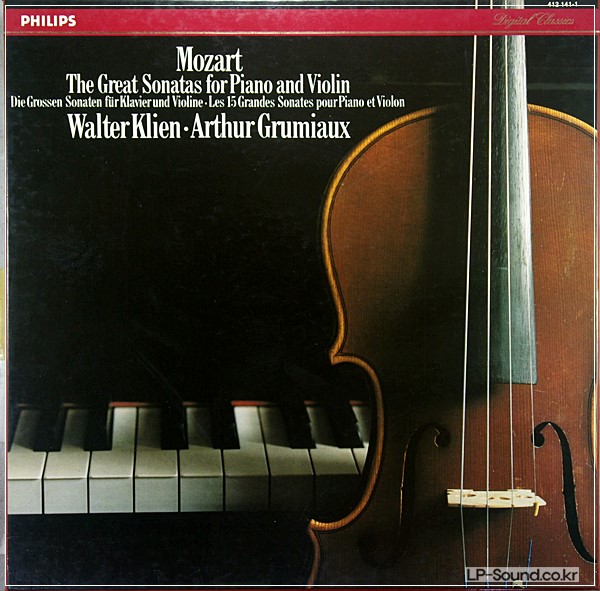 MOZART GREAT VIOLIN SONATAS GRUMIAUX KLIEN PHILIPS DIGITAL ED.1 5 LP