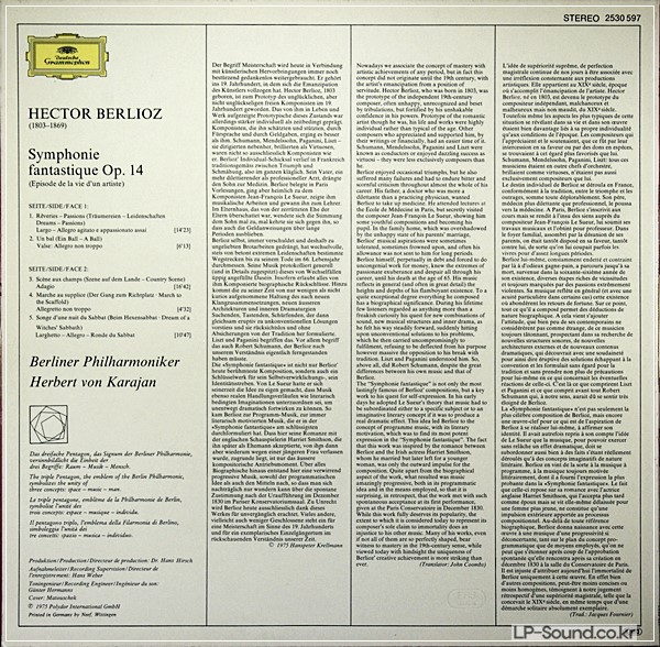 BERLIOZ - SYMPHONIE FANTASTIQUE, DGG, KARAJAN, 2530 597