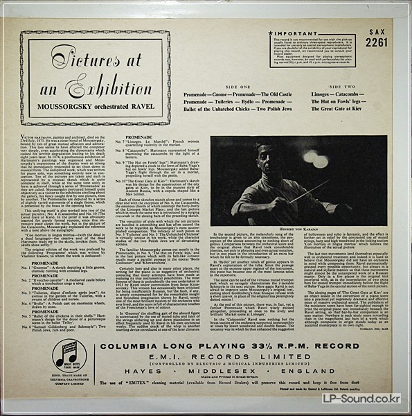 MOUSSORGSKY-RAVEL: PICTURES AT AN EXHIBITION SAX 2261