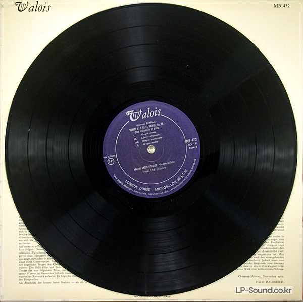 HENRI HONEGGER BRAHMS AUDIOPHILE CELLO ON FRENCH VALOIS