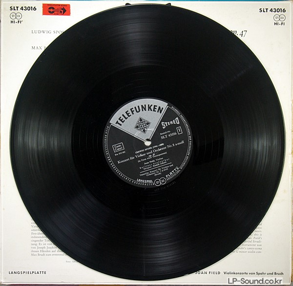 SPOHR/BRUCH VIOLINKONZERTE ORIGINAL  JOAN FIELD TELEFUNKEN SLT 43016