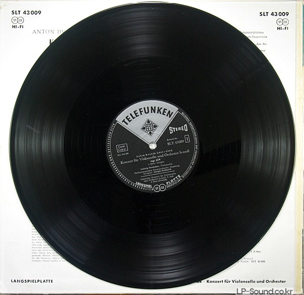 DVORAK CELLO CONCERTO  HOELSCHER / KEILBERTH   TELEFUNKEN STEREO SLT 43 009
