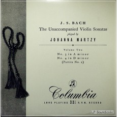 J.S.BACH THE UNACCOMPANIED VIOLIN SONATAS JOHANNA MARTZY, 33CX 1287