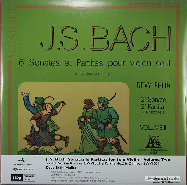 J.S. BACH SONATA AND PARTITA SONGS FOR UNACCOM  VIOLIN / DEVY ERLIH