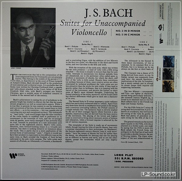 JANOS STARKER-BACH: SIX SUITES FOR VIOLONCELLO SOLO NO.2/5
