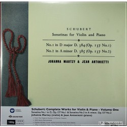 SHUBERT:  VIOLIN SONATA NO1/2  JOHANNA MARTZY, 33CX 1359