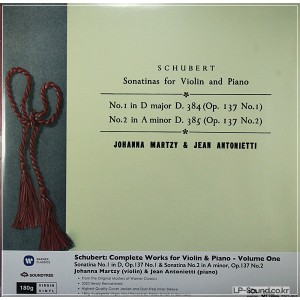 SHUBERT:  VIOLIN SONATA NO1/2  JOHANNA MARTZY, 33CX 1359