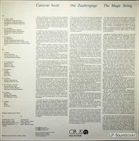 CAROVNÉ HUSLE - JAN STANOVSKY OPUS 9111 0338