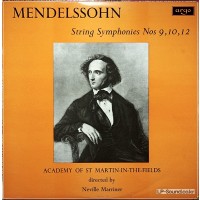 MENDELSSOHN: STRING SYMPHONIES - MARRINER **ARGO OVAL ZRG 5467 ED1