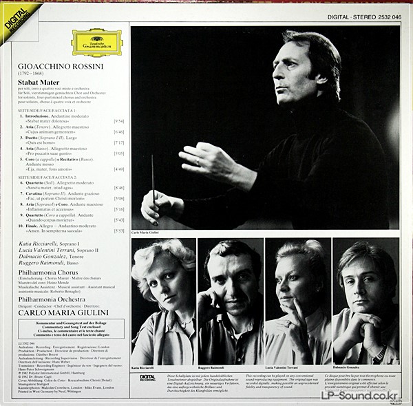 ROSSINI STABAT MATER  GIULINI  2532 046