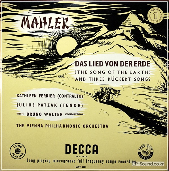 MAHLER DAS LIED VON DER ERDE DECCA LXT 2721 & 2722 SET MAHLER 2 LP SET