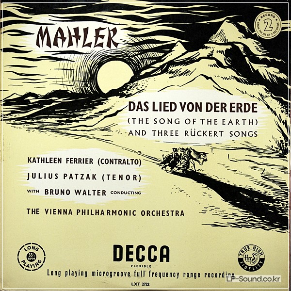 MAHLER DAS LIED VON DER ERDE DECCA LXT 2721 & 2722 SET MAHLER 2 LP SET