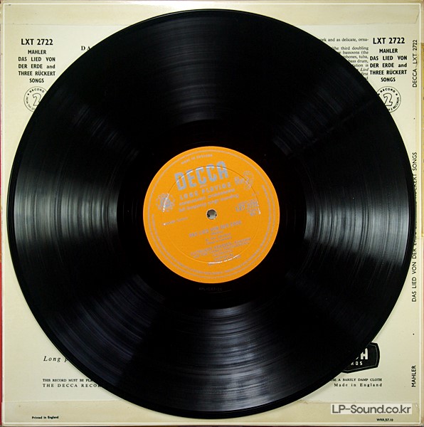 MAHLER DAS LIED VON DER ERDE DECCA LXT 2721 & 2722 SET MAHLER 2 LP SET