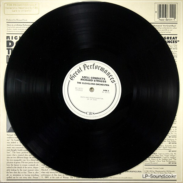 RICHARD STRAUSS – SZELL CLEVELAND ORCH. DON JUAN / TILL / DEATH CBS