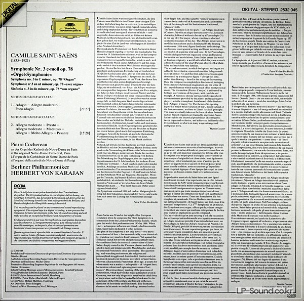 SAINT-SAENS°SYMP. NO.3HERBERT KARAJAN  DGG 2532 045