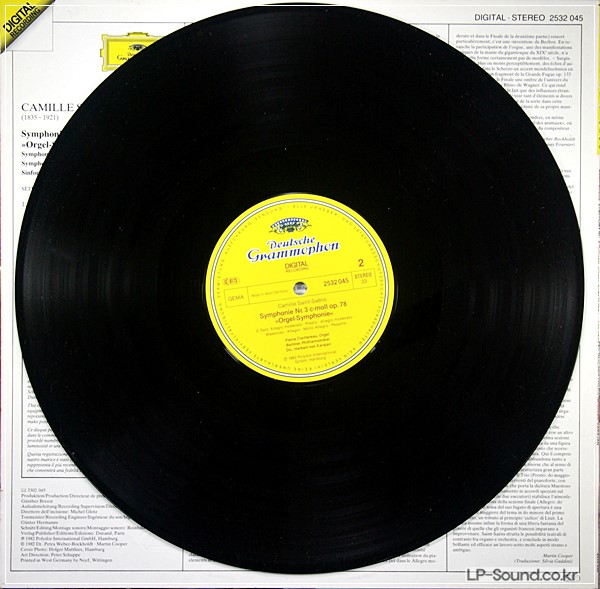 SAINT-SAENS°SYMP. NO.3HERBERT KARAJAN  DGG 2532 045