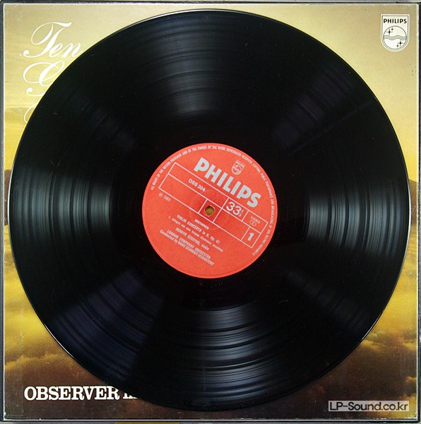 VARIOUS–TEN GREAT VIOLIN CONCERTOS PHILPS 5LP BOX