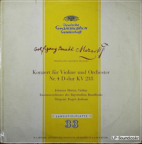 MOZART VIOLIN CON JOHANNA MARTZY DGG 10